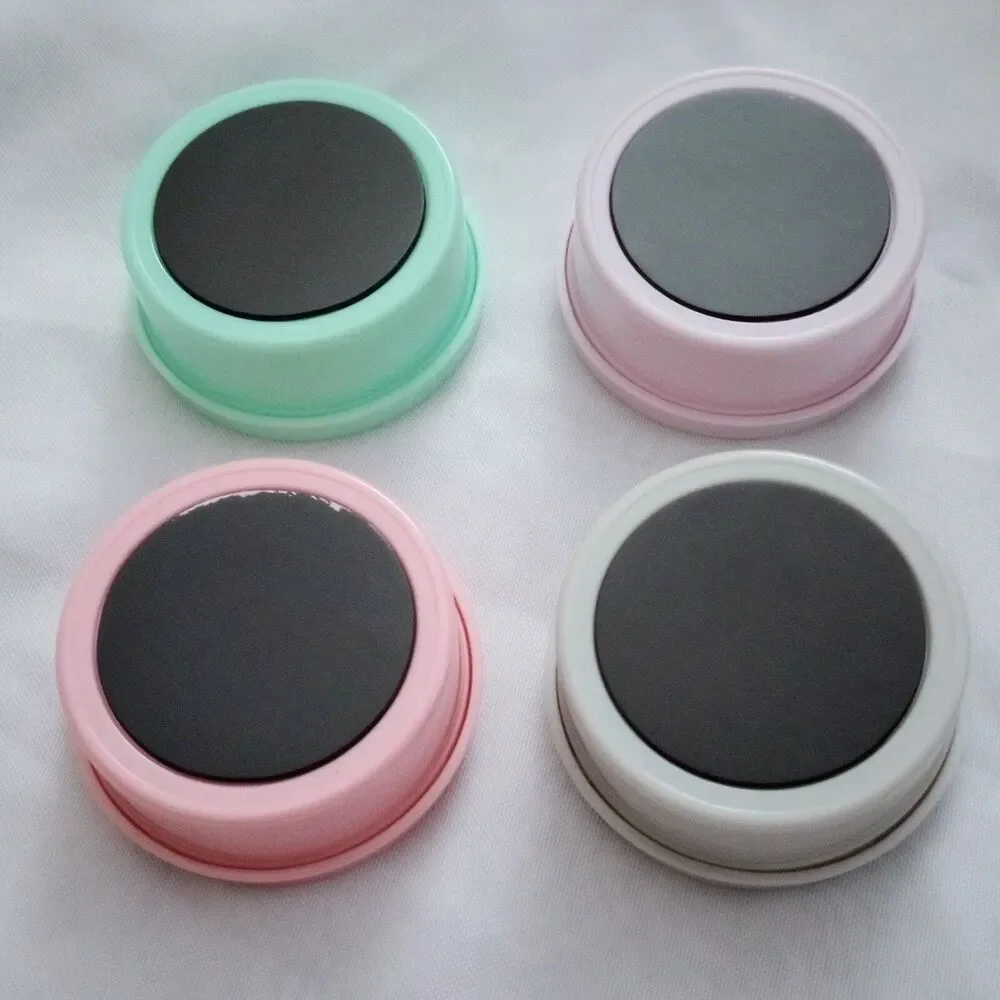 4pc Small Magnetic Round Containers - Pastel Color w/Window Lid